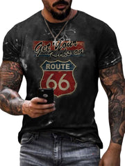 HOTLIST CART Round Neck Digital Print Slim Pullover Men's T-shirt