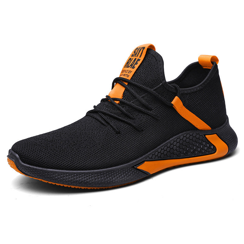 Fly-woven breathable low-top running shoes