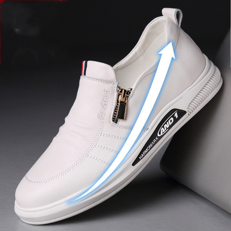 HOTLIST CART Summer Men'S Shoes Fashion Casual Leather Leather Shoes Men'S Set Foot Elevated Shoes Breathable Single Shoes