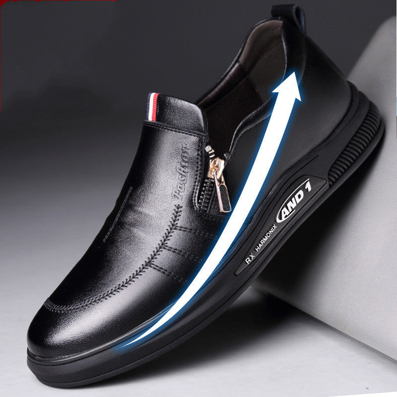 HOTLIST CART Summer Men'S Shoes Fashion Casual Leather Leather Shoes Men'S Set Foot Elevated Shoes Breathable Single Shoes