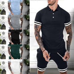 HOTLIST CART Mens Short Sets 2 Piece Outfits Polo Shirt Fashion Summer Tracksuits Casual Set Short Sleeve And Shorts Set For Men