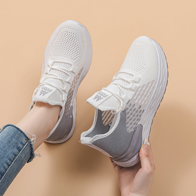 LUXE CHIC Sneakers Breathable Comfortable Hollowed Out Flying Mesh Surface