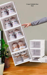 HOTLIST CART 5 Layer Foldable Shoe Rack-Organizer