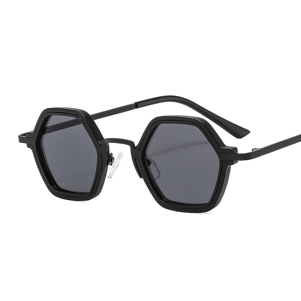 Punk Hip Hop New Sunglasses Personalized Small Frame Multi-Edge