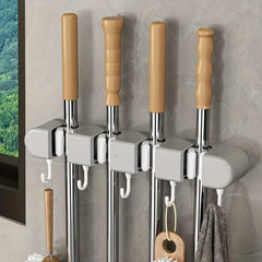 HOTLIST CART  Holder Wall Mounted, mop Holder for Wall, Broom Stick Holder Wall Mounted Stand, Storage Broomstick