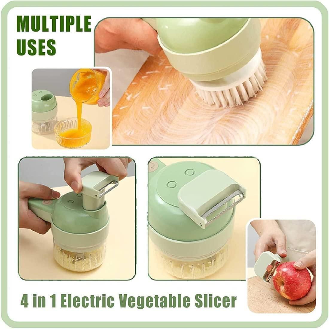 HOTLIST CART 4 in 1 Portable Electric Vegetable Cutter Set