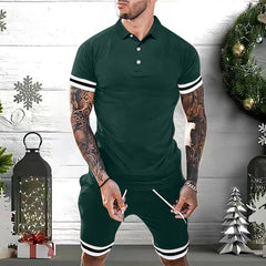 HOTLIST CART Mens Short Sets 2 Piece Outfits Polo Shirt Fashion Summer Tracksuits Casual Set Short Sleeve And Shorts Set For Men