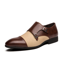 HOTLIST CART  Brown Brogue Leather Business Dress Shoes