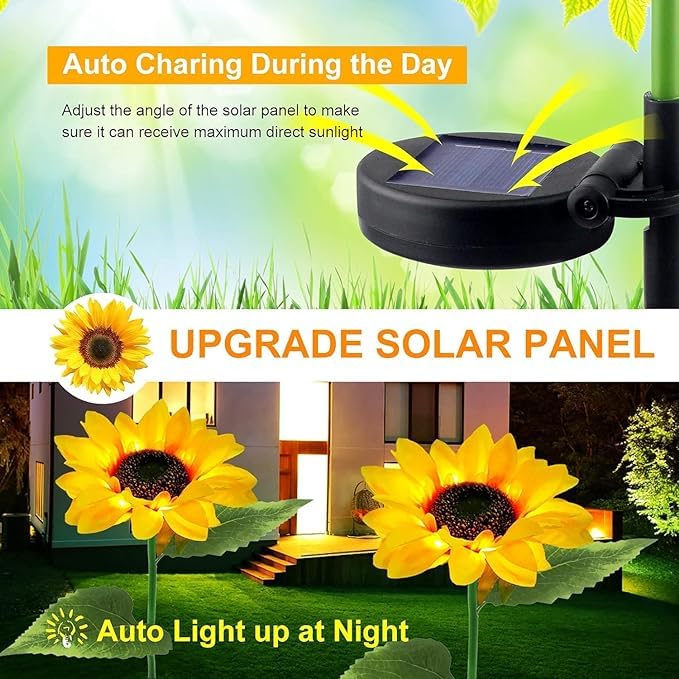 HOTLIS6T CART Sunflower Solar Garden Light