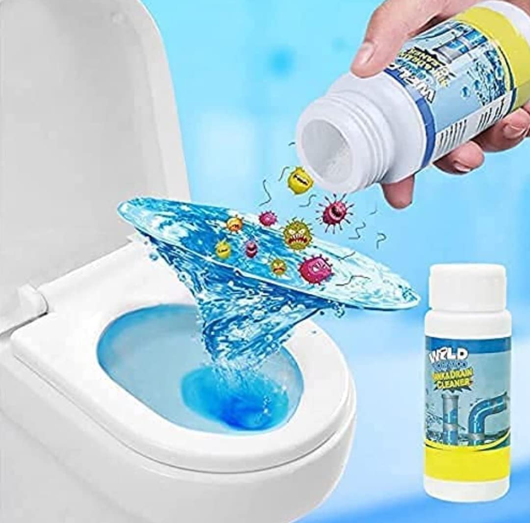 HOTLIST CART Sink & Drain Cleaner Powder | Powerful & Clog Remover Sink Cleaning Powder | Automatic Toilet Blockage Cleaner, Removes Clogs, Blockage in Washbasin, Septic Tank, Sinks, Pipes