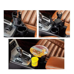 HOTLIST CART CAR CUP HOLDER Multi-Functional Dual Car Cup Holder, 360° Rotating Adjustable Cup Holder