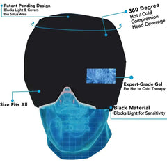 HOTLIST CART Migraine Ice Head Wrap for Headaches Relief cap Hot and Cold therapy headache migraine relief cap for Puffy EyesTension Sinus Headaches & Stress Relief