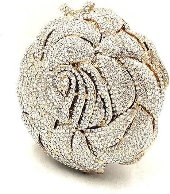 HOTLIST CART Rose Flower Women Crystal Evening Clutch