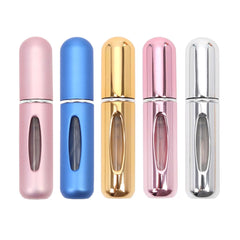 HOTLIST  CART Perfume Bottle Round Head Mini Handy Size Press Perfume Atomiser Refillable Leakproof Spray Travel Portable Self-pump Empty Fragrance Container,5 ml