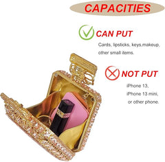 HOTLIST CART   perfume bottle shaped Rhinestone Evening Bag