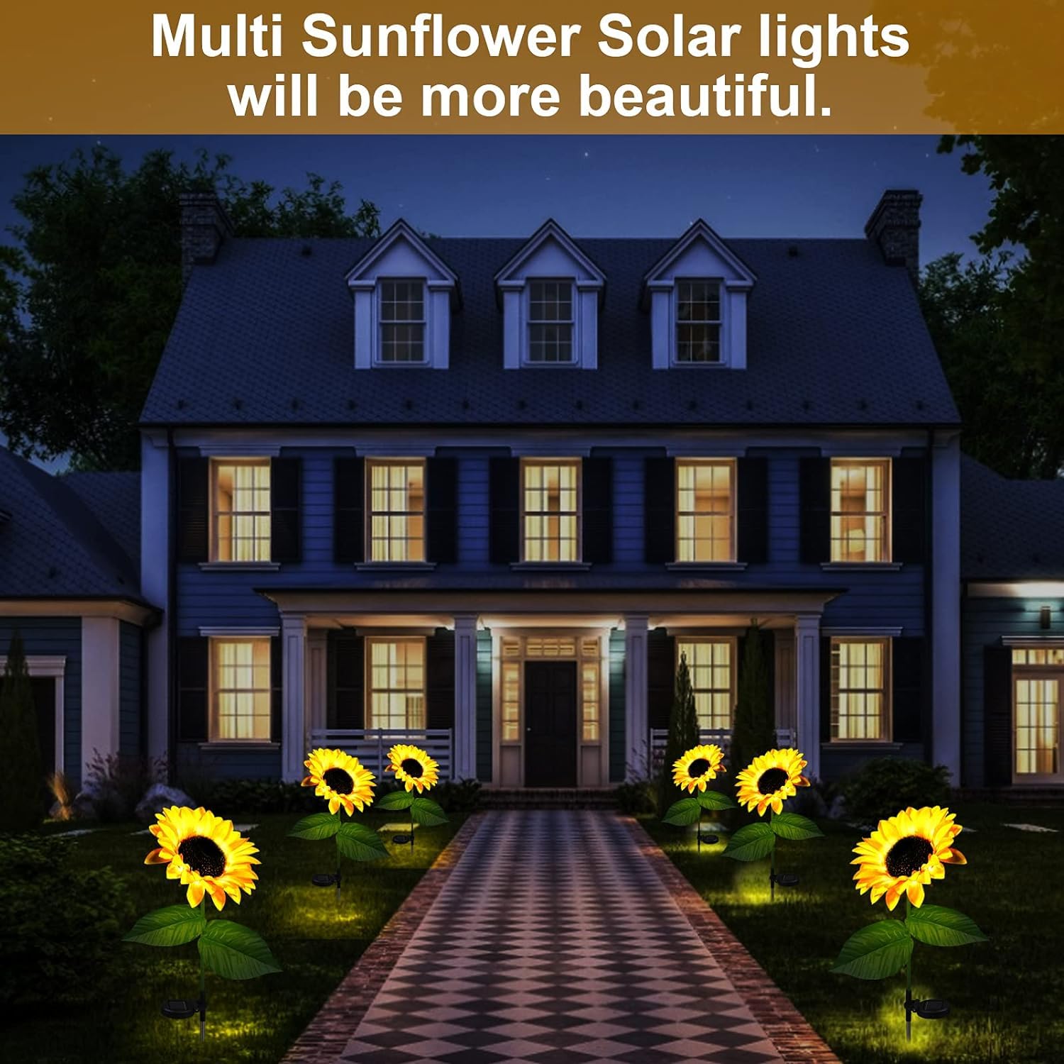 HOTLIS6T CART Sunflower Solar Garden Light