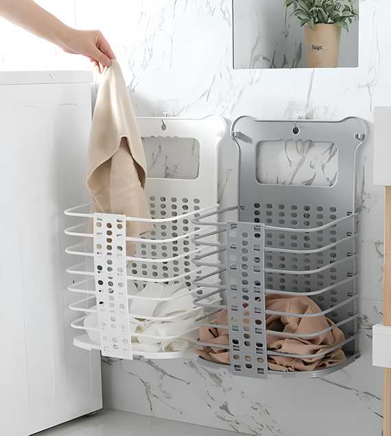 HOTLIST CART Plastic Multipurpose Hanging Laundry Basket