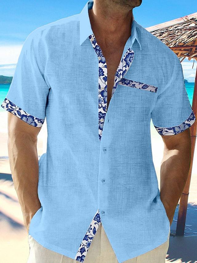 HOTLIST CART Men's Summer Vacation Seaside Casual Shirts