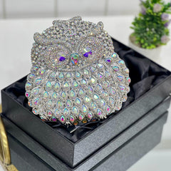 HOTLIST CART OWL CRYSTAL CLUTCH