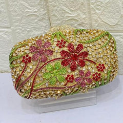 HOTLIST CART Gold & Silver Evening Rhinestone Clutches