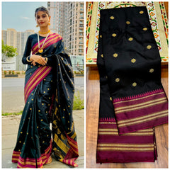 LUXE CHIC Traditional Narayanpet Paithani Saree