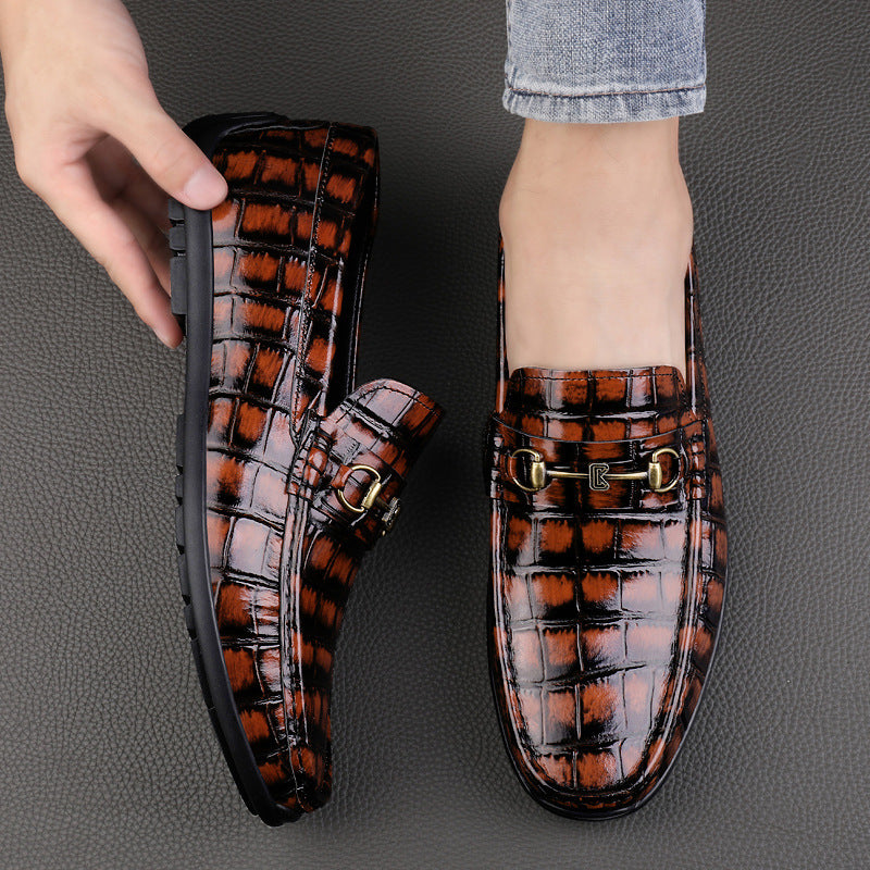 LUXE CHIC Business Casual Shoes Men's Foot Pedal