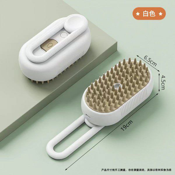 HOTLIST CART 3 In1 Pet Steam Brush - One-Touch Spray Pet Hair Removal Tool 360°Rotating Handle Cat Brush With Steam Silicone Massage Comb Cat Brush For Shedding Multifunctional Dog Hair Brush