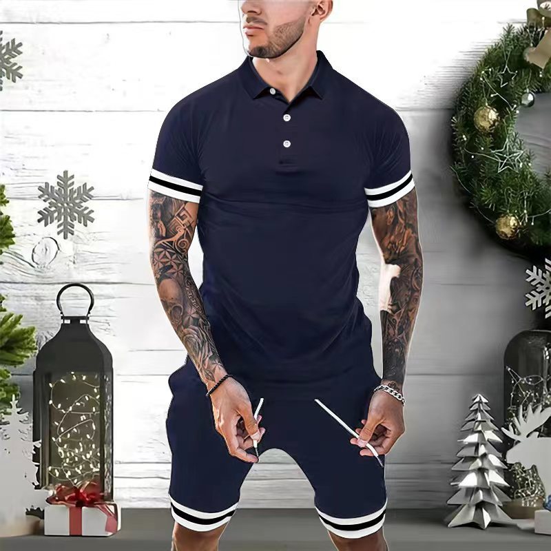 HOTLIST CART Mens Short Sets 2 Piece Outfits Polo Shirt Fashion Summer Tracksuits Casual Set Short Sleeve And Shorts Set For Men