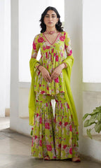 LUXE CHIC  BEAUTIFUL ALIA CUT Side Slit kurta set