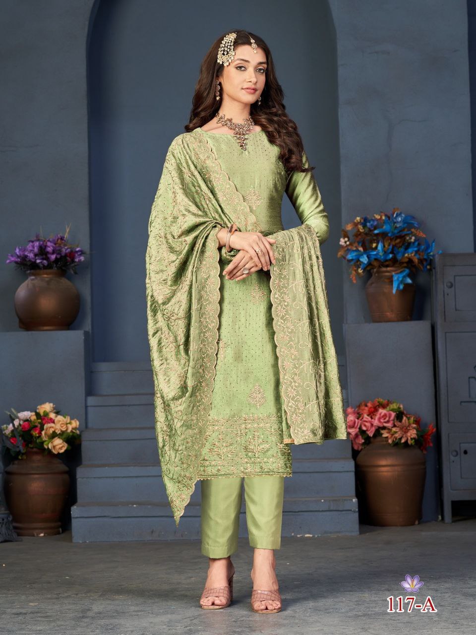 LUXE CHIC heavy diamond work SUIT SET