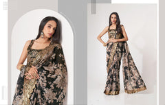 LUXE CHIC Floral Sarees