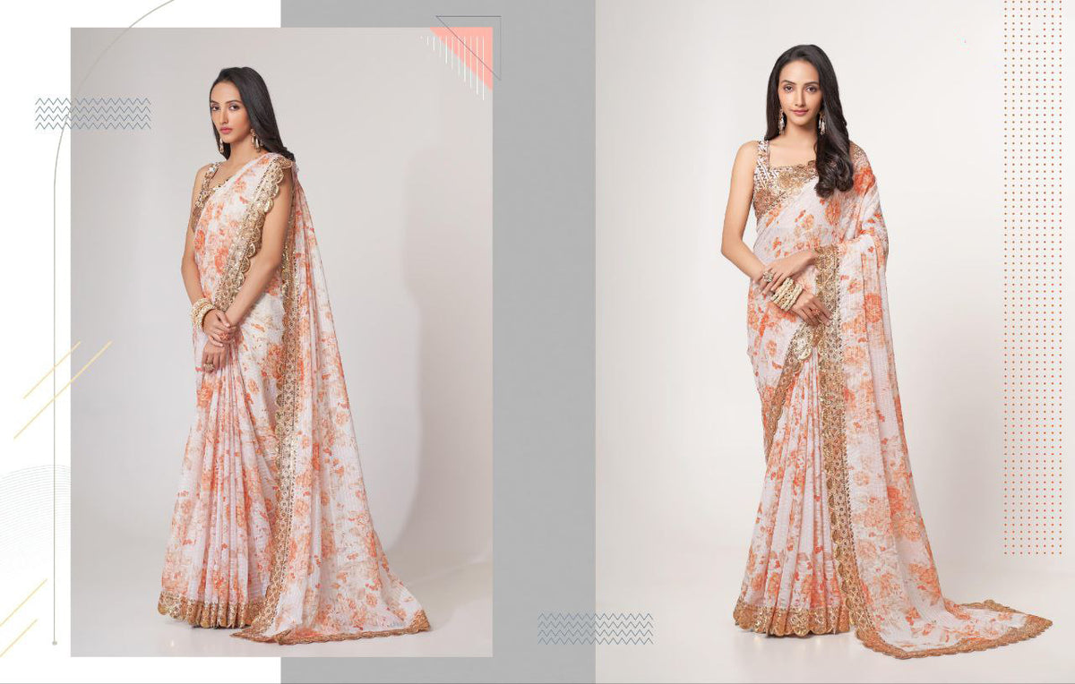 LUXE CHIC Floral Sarees