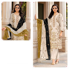 LUXE CHIC organa with embroidery duppata set