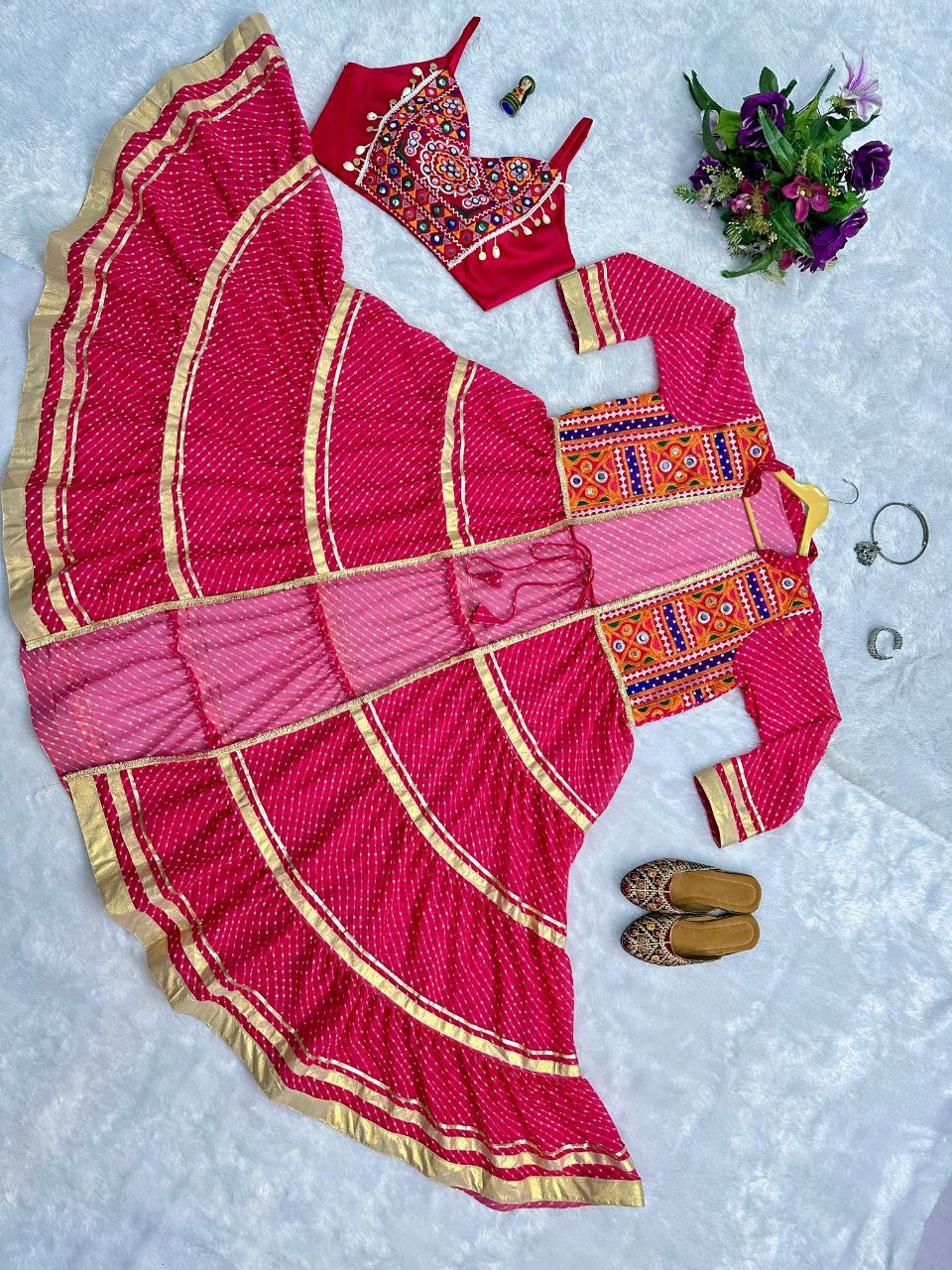 LUXE CHIC NAVRATRI SPECIAL SHRUG AND BLOUSE